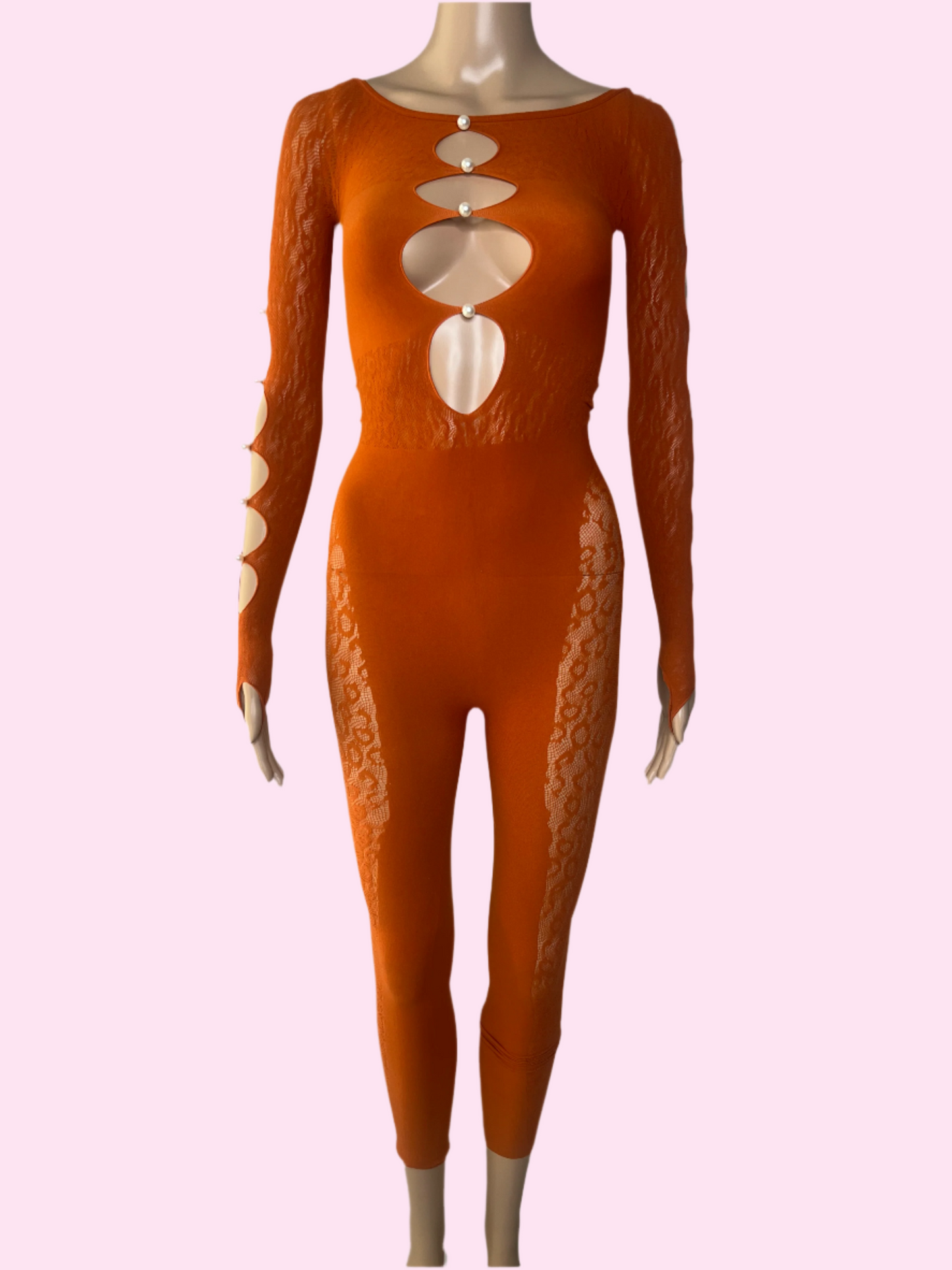 Leopard Mesh Full Length Bodysuit